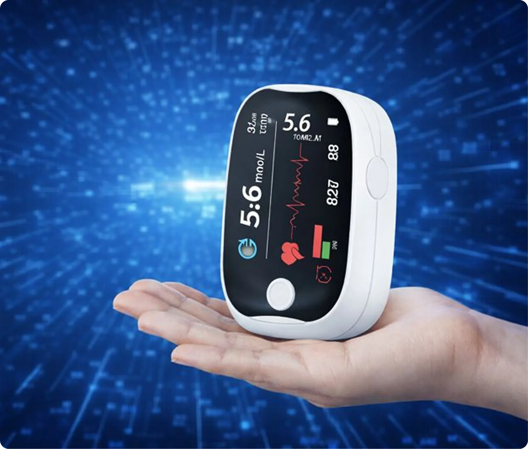 GlucoPulse™ Blutzuckermessgerät | Messen Sie Ihren Blutzucker schmerzfrei in nur 5 Sekunden